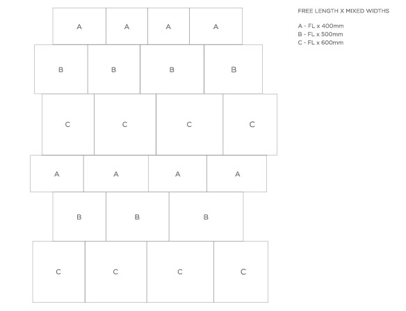 Pattern: Free Length x Mixed Widths